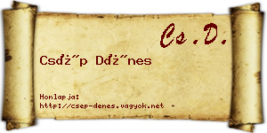 Csép Dénes névjegykártya